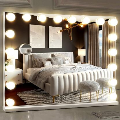 Picture of M MIVONDA Hollywood Vanity Mirror with 18 Bulbs Lights
