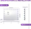 Picture of M MIVONDA Hollywood Vanity Mirror with 18 Bulbs Lights